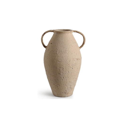 Cream Ceramic Tall Vase | Handcrafted Artisan Decorative Vessel – Large