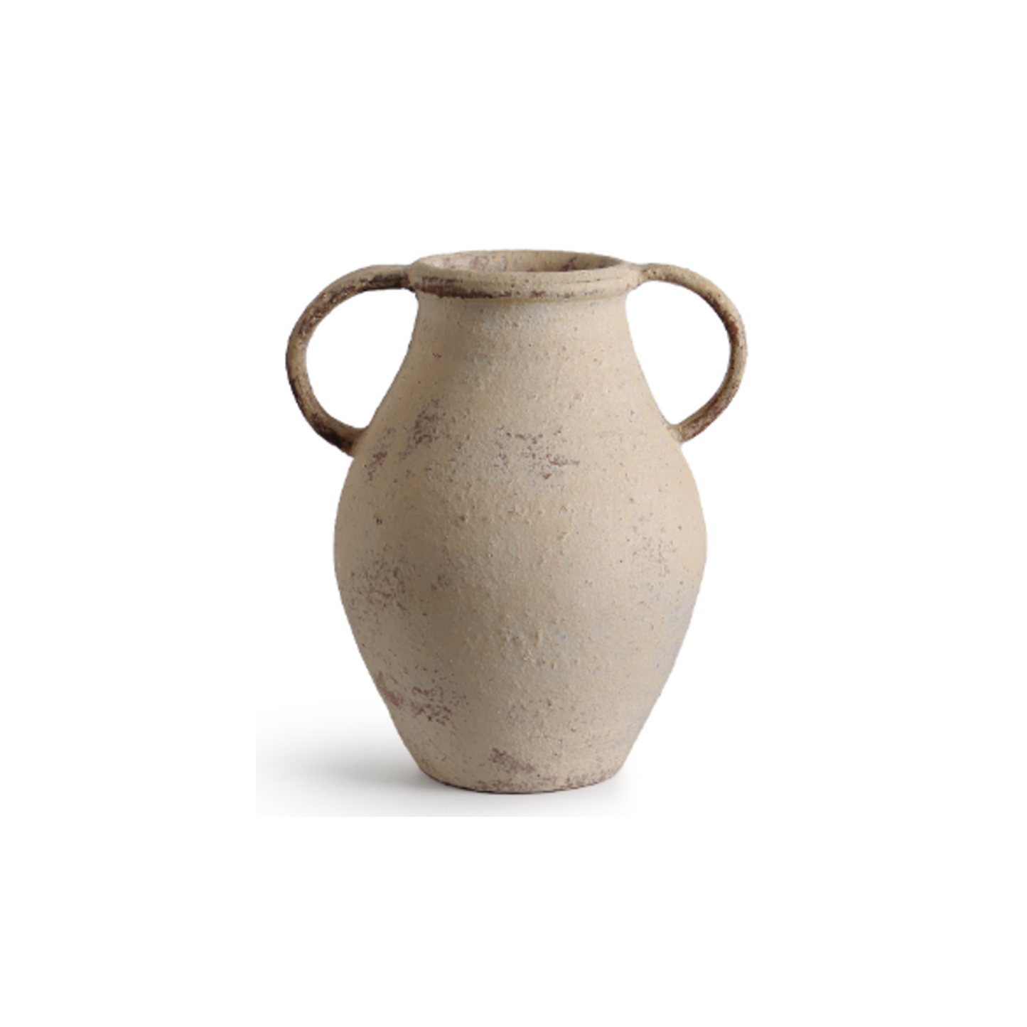 Cream Ceramic Amphora Vase | Handcrafted Artisan Decorative Vessel – Medium