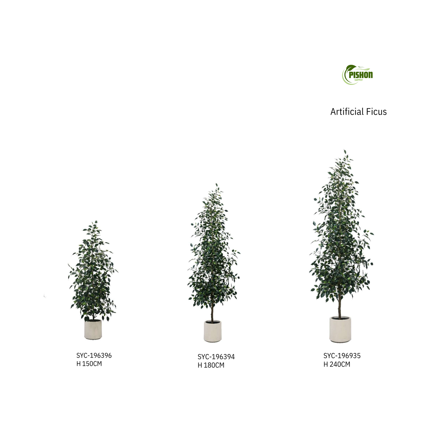 Artificial Ficus Tree | With Pot | Single Trunk