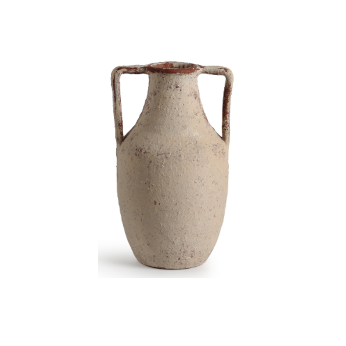 Cream Ceramic Amphora Vase | Handcrafted Artisan Decorative Vessel – Small