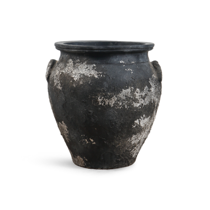 Rustic Ceramic Urn Vase with Handles | Organic Modern Decor