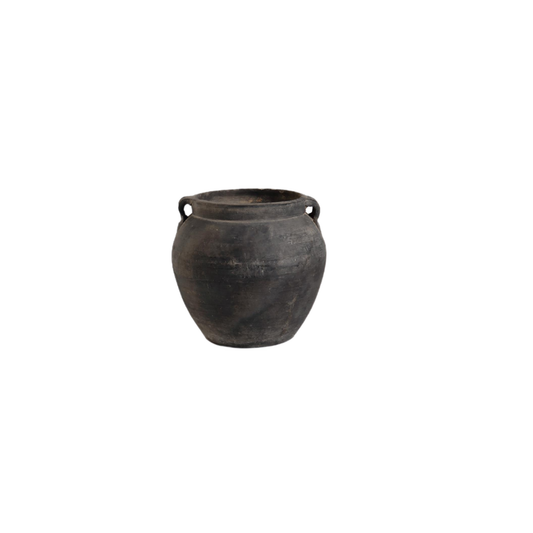 Black & Cream Patterned Ceramic Bowl | Handcrafted Decorative Vessel – Small