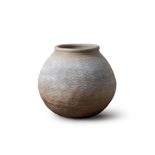 Textured Round Ceramic Jar