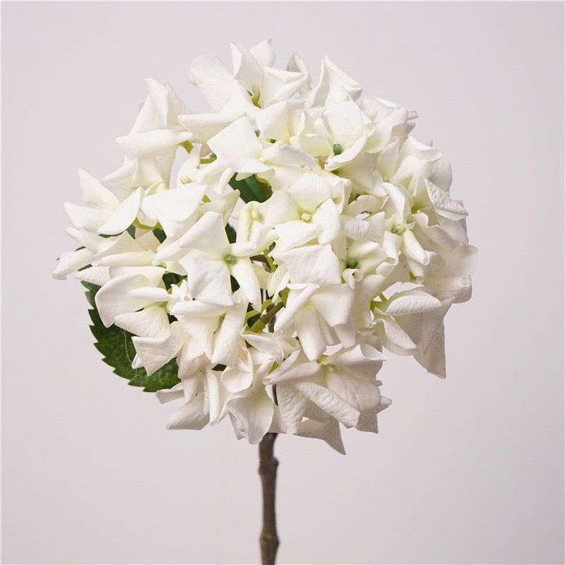 Real Touch Curled-Petal Hydrangea Stem 25" (63cm) | Artificial Flowers | 13 Colors