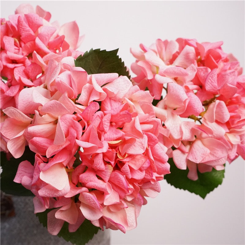 Real Touch Curled-Petal Hydrangea Stem 25" (63cm) | Artificial Flowers | 13 Colors
