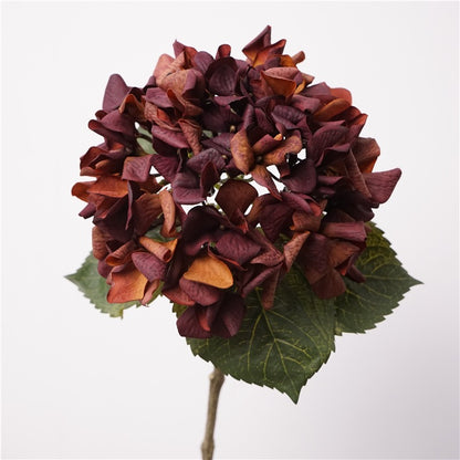 Real Touch Curled-Petal Hydrangea Stem 25" (63cm) | Artificial Flowers | 13 Colors