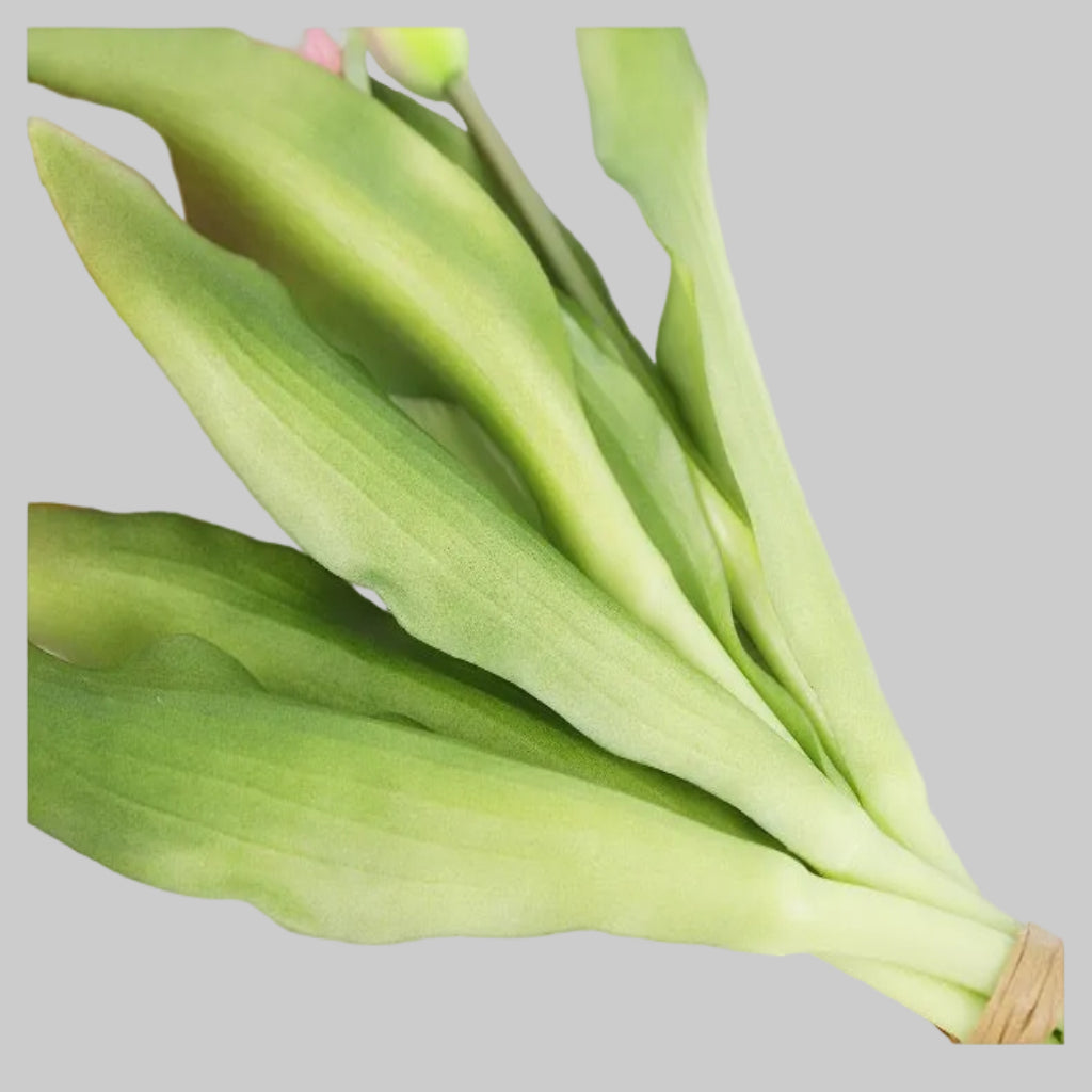 Soft Gel Tulip Bouquet 15" (39cm) | 5 Stems | Artificial Tulips | 7 Colors