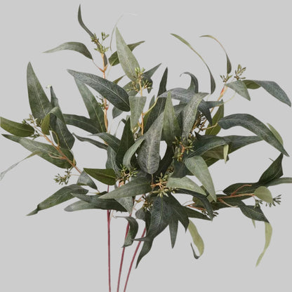 Faux Eucalyptus Branch Stem with Seed Pods