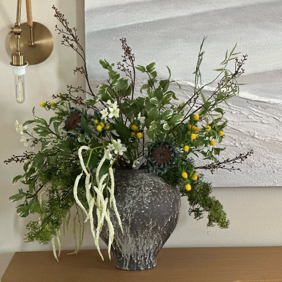 Artificial Cascading Amaranthus Stem – 26.4 in