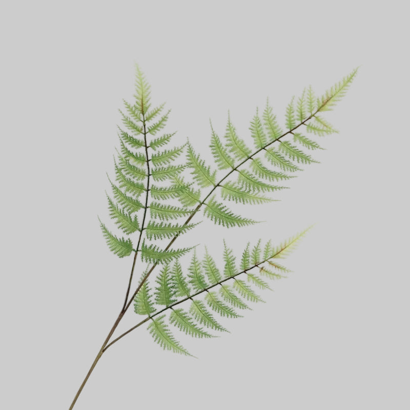 Artificial Fern Stem 33" (83cm) | 3-Branch Soft Gel Foliage | 4 Styles