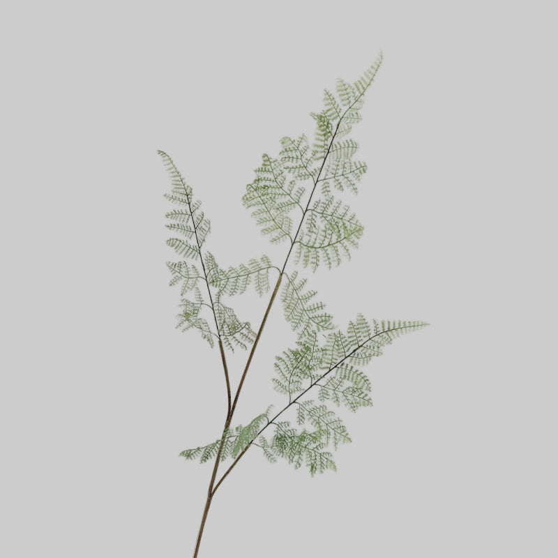 Artificial Fern Stem 33" (83cm) | 3-Branch Soft Gel Foliage | 4 Styles