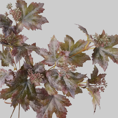 Faux Maple Leaf Branch Stem – 21" Artificial Fall Foliage