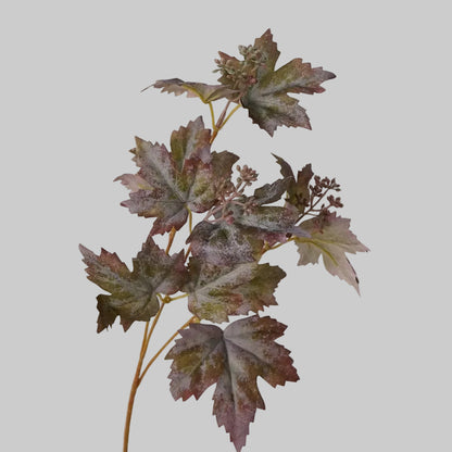 Faux Maple Leaf Branch Stem – 21" Artificial Fall Foliage