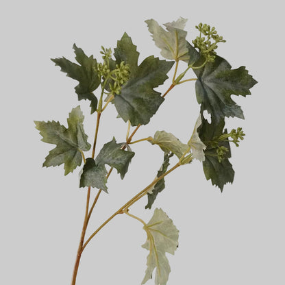 Faux Maple Leaf Branch Stem – 21" Artificial Fall Foliage