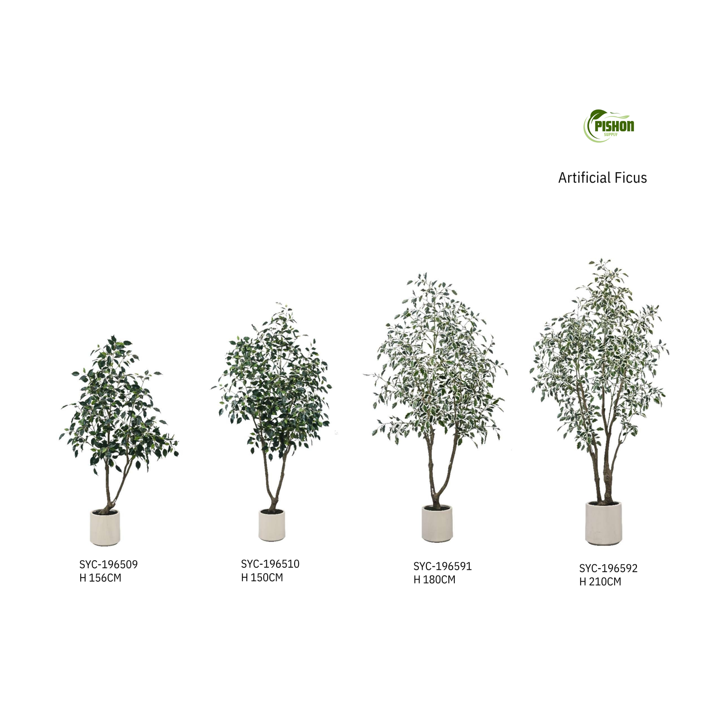 Artificial Ficus Tree | With Pot | Multi Trunk