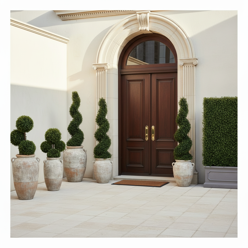 Outdoor Plants Entrance Scene