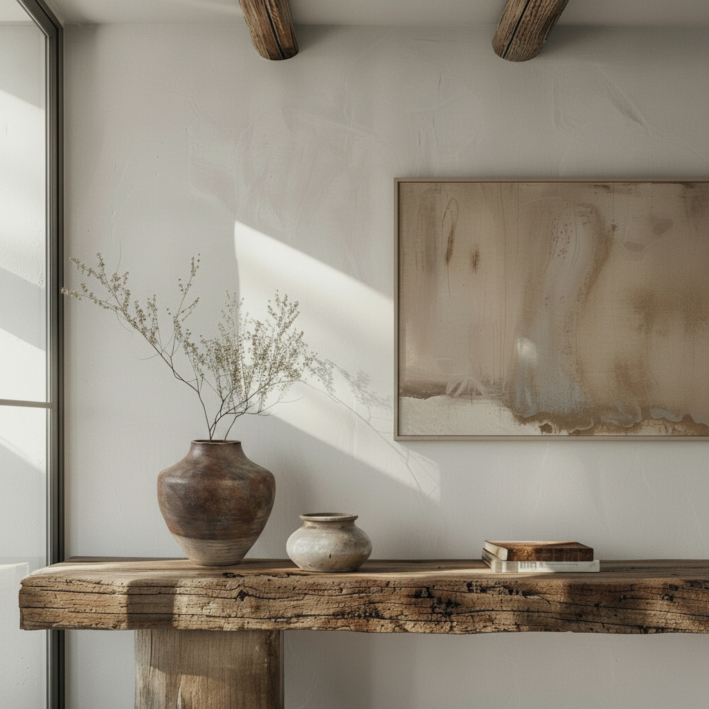 Small Jar - Wabi-Sabi Console Scene